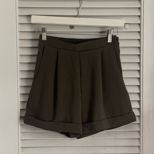 Crepe High Waist Shorts